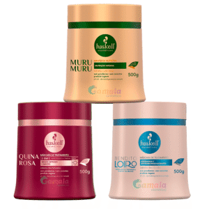 Kit Haskell Cronograma Bendito L. Murumuru Quina Rosa 500g
