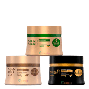 Kit Cronograma Haskell Cavalo Forte Mandioca Murumuru 300g