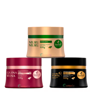 Kit Cronograma Haskell Cavalo Forte Murumuru Quina Rosa 300g