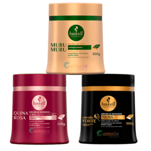 Kit Cronograma Haskell Cavalo Forte Murumuru Quina Rosa 500g