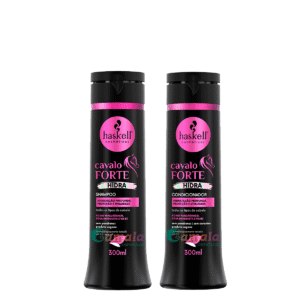 Kit Haskell Shampoo e condicionador Cavalo Forte Hidra 300ml