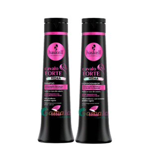 Kit Haskell Shampoo e condicionador Cavalo Forte Hidra 500ml