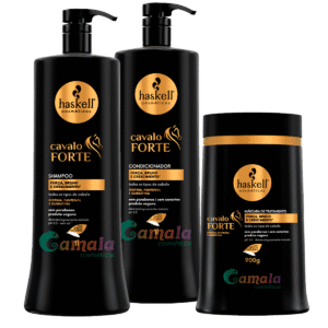Kit Haskell Cavalo Forte Shampoo Condicionador E Mascara 1L
