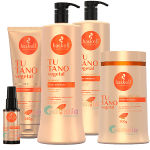 Kit Haskell Tutano Shampoo Cond Máscara Leave Reparador 1 L