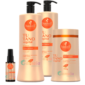 Kit Haskell Tutano Shampoo Cond Máscara E Reparador 1 Litro