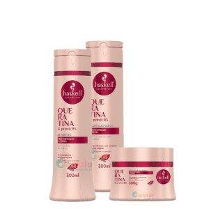 Kit Haskell Queratina Shampoo Condicionador E Máscara 300ml