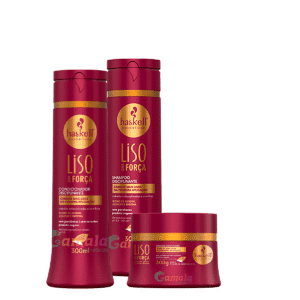 Kit Haskell Liso Com Forca Shampoo Cond E Mascara 300ml