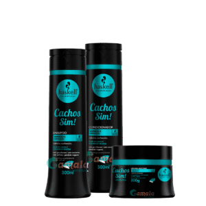 Kit Haskell Cachos Sim Shampoo Condicionador E Mascara 300