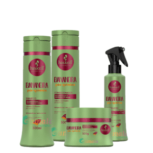 Kit Haskell Bananeira Shampoo Cond Másc Fluido 300ml