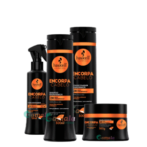 Kit Haskell Encorpa Shampoo Cond Máscara E Fluido 300ml