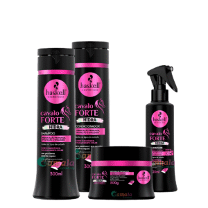 Kit Haskell Shamp condicionador e máscara fluido Cavalo Forte Hidra 300ml
