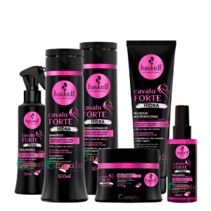 Kit Haskell Shamp cond másc fluido leave in sérum Cavalo Forte Hidra 300ml