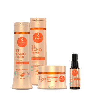 Kit Haskell Tutano Shampoo Cond Máscara E Reparador 300ml