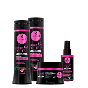 Kit Haskell Shamp cond másc sérum Cavalo Forte Hidra 300ml