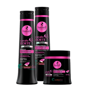 Kit Haskell Sh condicionador e másc Cavalo Forte Hidra 500ml