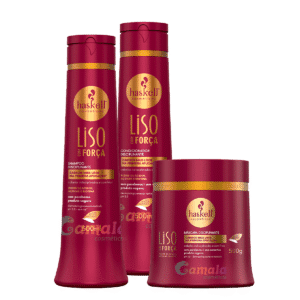Kit Haskell Liso Com Forca Shampoo Cond E Mascara 500ml