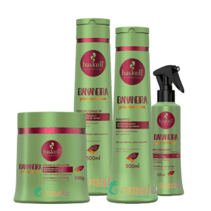 Kit Haskell Bananeira Shampoo Cond Másc E Fluido 500ml
