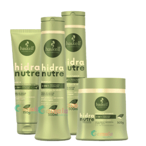 Kit Haskell Hidranutre Shampoo Cond Mascara E Leave 500ml