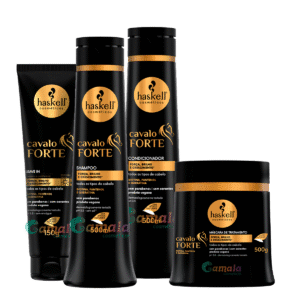 Kit Haskell Cavalo Forte Shampoo Cond Masc Leave In 500ml