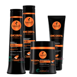 Kit Haskell Encorpa Shampoo Cond Máscara E Pomada 500ml