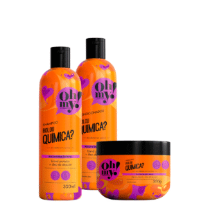Kit Oh My Shampoo Condic. Máscara Rolou Química Vegano 300ml