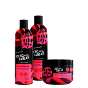 Kit Oh My Shampoo Cond Másc Cresce Forte Cabelão 300ml