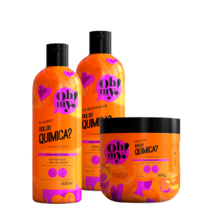Kit Oh My Shampoo Condic. Máscara Rolou Química Vegano 500ml