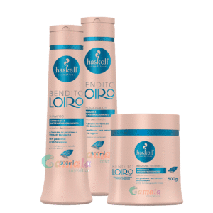 Kit Haskell Bendito Loiro Shampoo Condicionador Máscara 500g