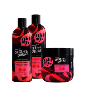 Kit Oh My Shampoo Cond Másc Cresce Forte Cabelão 500ml