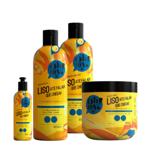 Kit Oh My Sh Cond Másc Finalizador Liso Até Falar Que Chega 500ml