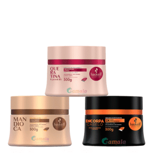 Kit Cronograma Haskell Encorpa Queratina Mandioca 300g