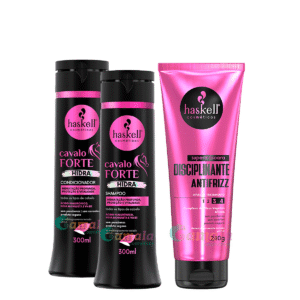 Kit Haskell Sh Cond Cavalo Hidra e Sup Masc Antifrizz 300ml