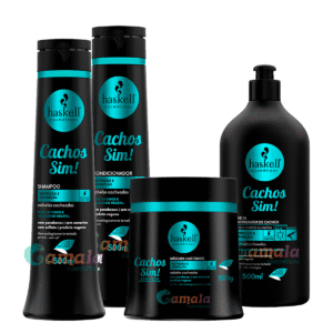 Kit Haskell Cachos Sim Sh Cond Masc 500ml e Leave in 500g