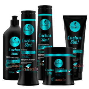 Kit Haskell Cachos Sh Cond Masc Leave In E Creme Gel 500ml