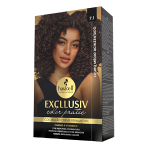 Haskell Kit Color Pratic - 7.1 Louro Medio Acinzentado