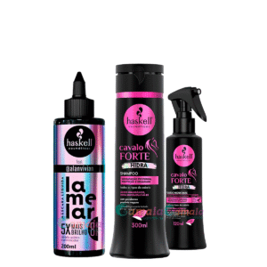 Kit Haskell Cavalo F. Hidra Sh 300 Fluido + Mascara Lamelar