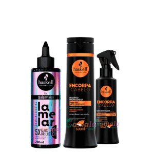 Kit Haskell Encorpa Sh 300 + Fluido 120 + Mascara Lamelar