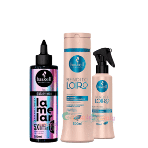Kit Haskell Bendito Loiro Sh 300 Fluido + Mascara Lamelar