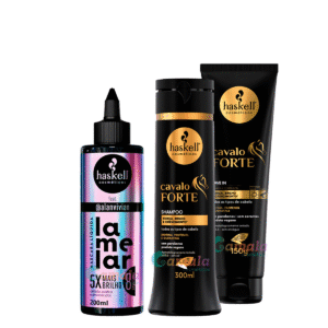 Kit Haskell Cavalo Forte Sh 300 Leave in + Mascara Lamelar