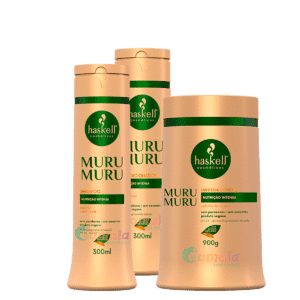 Kit Haskell Murumuru Shampoo Condicionador 300 Mascara 900g