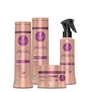 Kit Haskell Ametista Shampoo Cond Máscara E Fluido 300ml