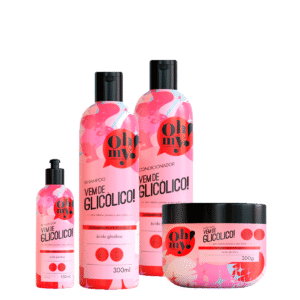 Kit Oh My Shampoo Cond Masc + Finalizador Vem de Glicólico!