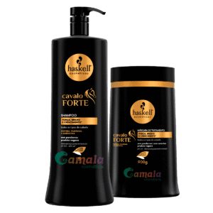Kit Haskell Shampoo E Mascara Cavalo Forte Brilho 1 Litro