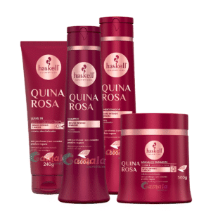 Kit Haskell Quina Rosa Sh Cond Masc 500ml e Leave in 240