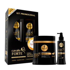 Kit Haskell Cavalo Forte Trio 500ml Com Tônico Capilar