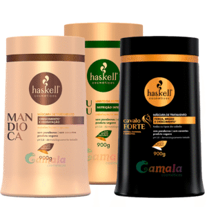 Kit Haskell Cronograma Cavalo Forte + Murumuru + Mandioca 900g