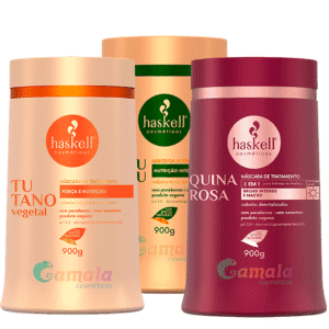 Kit Haskell Máscaras Tutano Quina Rosa Murumuru 900gr
