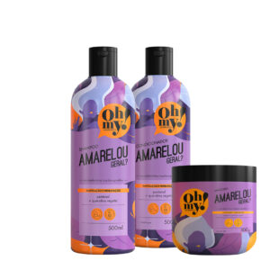Kit Oh My Shampoo Condic. Máscara Amarelou Geral Loiro 500ml