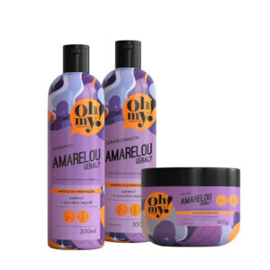 Kit Oh My Shampoo Condic. Máscara Amarelou Geral Loiro 300ml