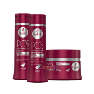 Kit Haskell Pos Progressiva Shampoo Cond E Máscara 300ml